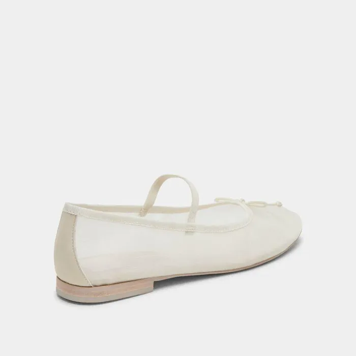 Flats and Loafers Shop Dolce Vita Cadel Ballet Flats Ivory Mesh Ivory Mesh