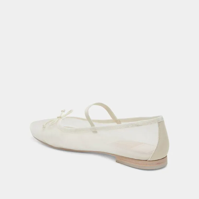 Flats and Loafers Shop Dolce Vita Cadel Ballet Flats Ivory Mesh Ivory Mesh