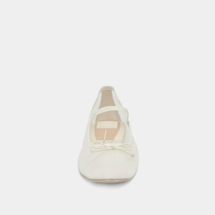 Flats and Loafers Shop Dolce Vita Cadel Ballet Flats Ivory Mesh Ivory Mesh