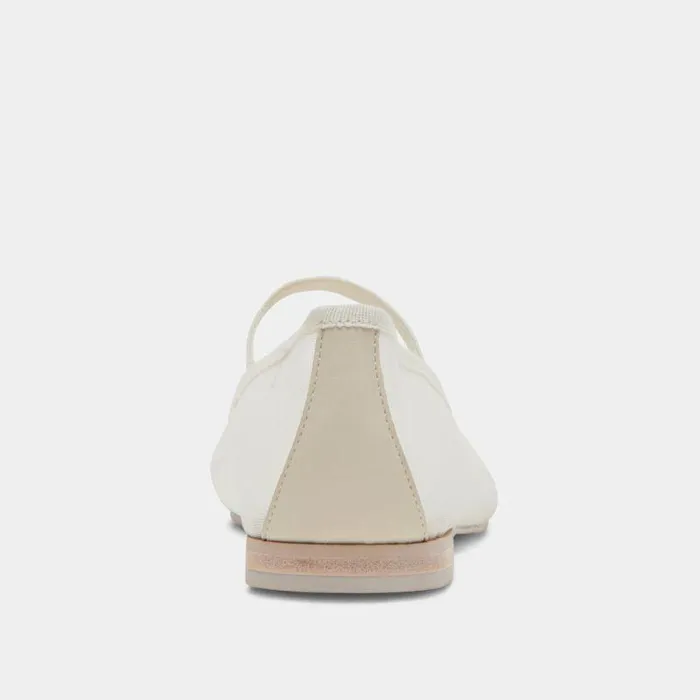 Flats and Loafers Shop Dolce Vita Cadel Ballet Flats Ivory Mesh Ivory Mesh