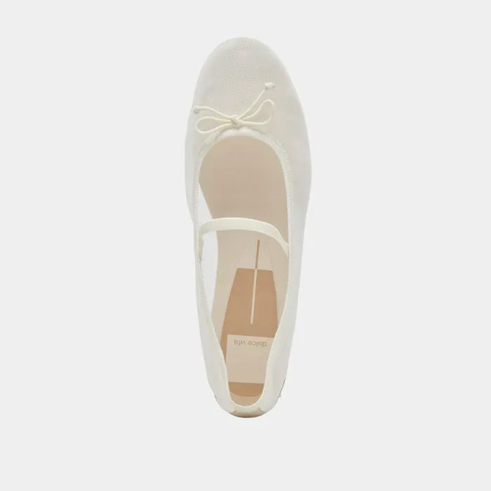Flats and Loafers Shop Dolce Vita Cadel Ballet Flats Ivory Mesh Ivory Mesh