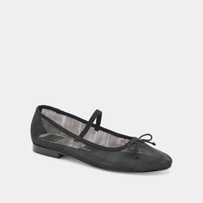 Flats and Loafers Shop Dolce Vita Cadel Ballet Flats Onyx Mesh Onyx Mesh