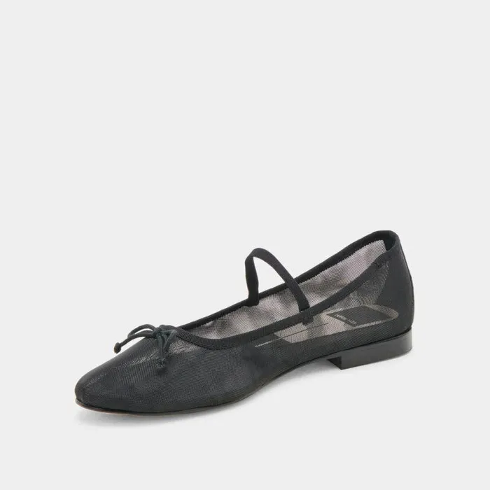 Flats and Loafers Shop Dolce Vita Cadel Ballet Flats Onyx Mesh Onyx Mesh