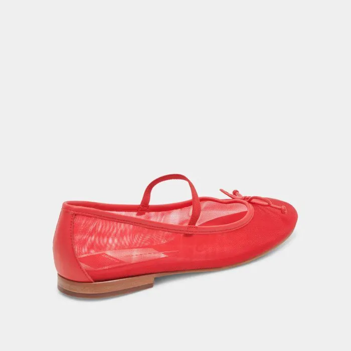 Flats and Loafers Shop Dolce Vita Cadel Ballet Flats Red Mesh Red Mesh