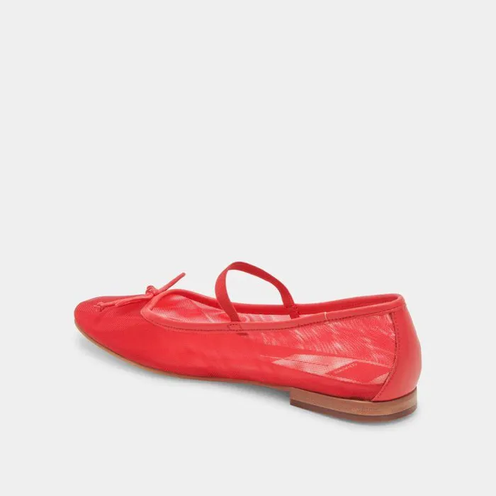 Flats and Loafers Shop Dolce Vita Cadel Ballet Flats Red Mesh Red Mesh