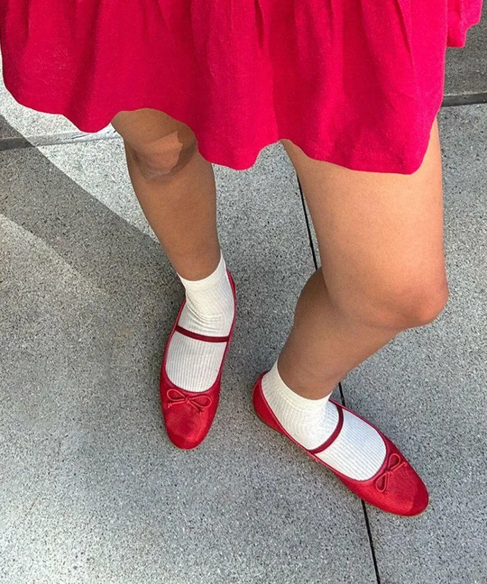 Flats and Loafers Shop Dolce Vita Cadel Ballet Flats Red Mesh Red Mesh