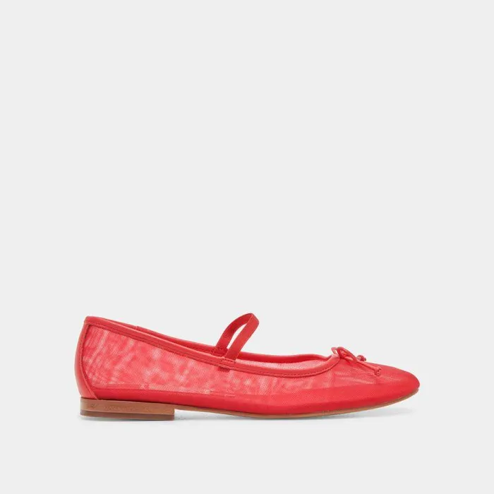 Flats and Loafers Shop Dolce Vita Cadel Ballet Flats Red Mesh Red Mesh