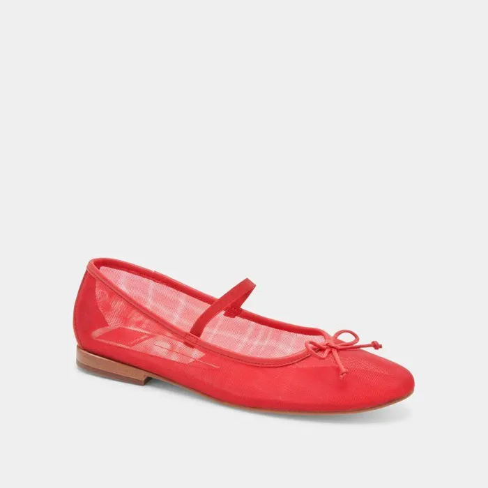 Flats and Loafers Shop Dolce Vita Cadel Ballet Flats Red Mesh Red Mesh