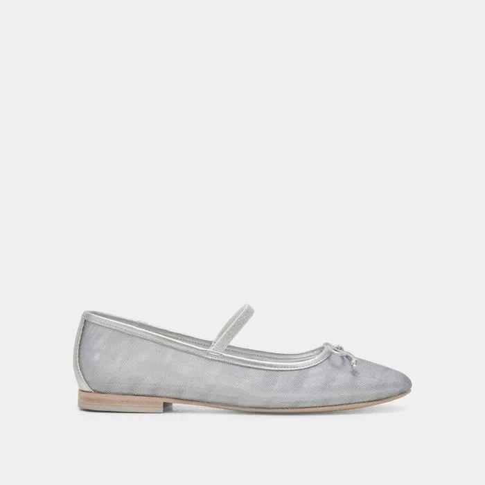 Flats and Loafers Shop Dolce Vita Cadel Ballet Flats Silver Mesh Silver Mesh