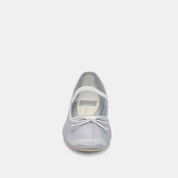 Flats and Loafers Shop Dolce Vita Cadel Ballet Flats Silver Mesh Silver Mesh