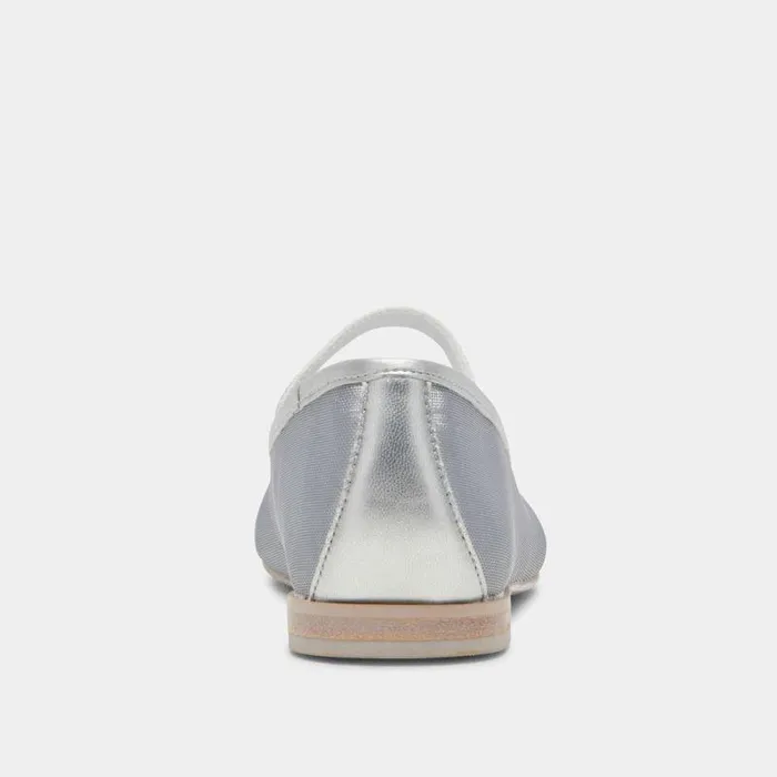 Flats and Loafers Shop Dolce Vita Cadel Ballet Flats Silver Mesh Silver Mesh