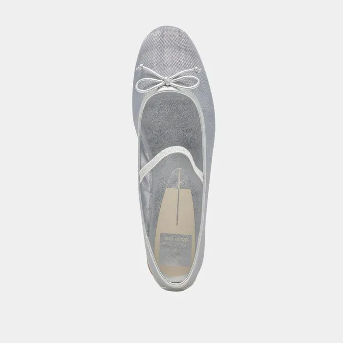 Flats and Loafers Shop Dolce Vita Cadel Ballet Flats Silver Mesh Silver Mesh
