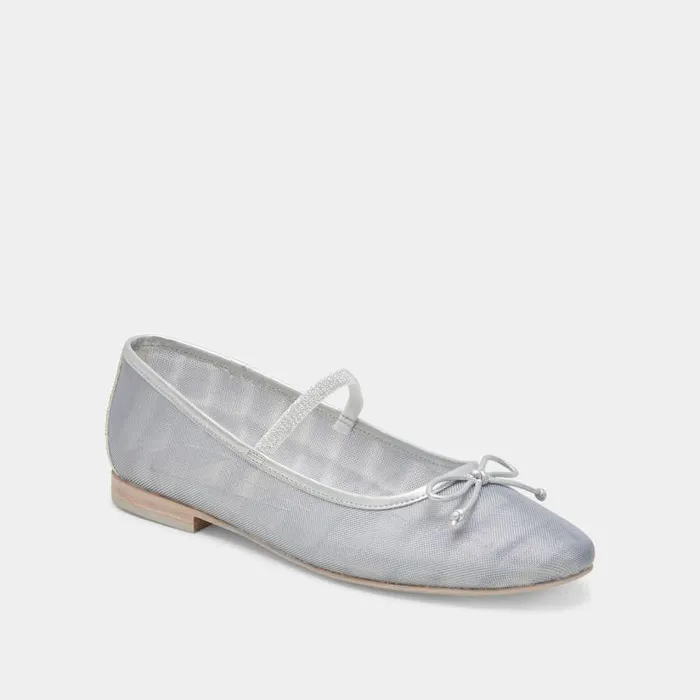 Flats and Loafers Shop Dolce Vita Cadel Ballet Flats Silver Mesh Silver Mesh
