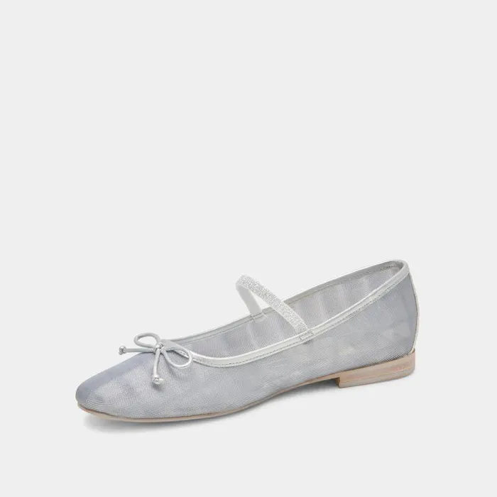 Flats and Loafers Shop Dolce Vita Cadel Ballet Flats Silver Mesh Silver Mesh