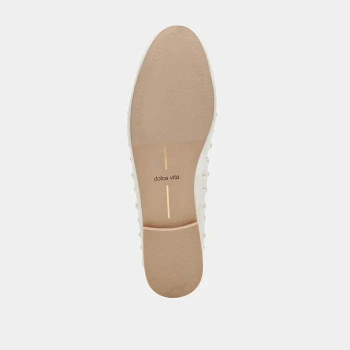 Flats and Loafers Shop Dolce Vita Cadel Pearl Ballet Flats Ivory Mesh Ivory Mesh