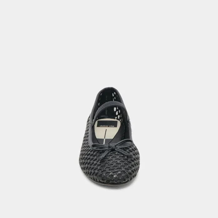 Flats and Loafers Shop Dolce Vita Carin Raffia Ballet Flats Onyx Raffia Onyx Raffia