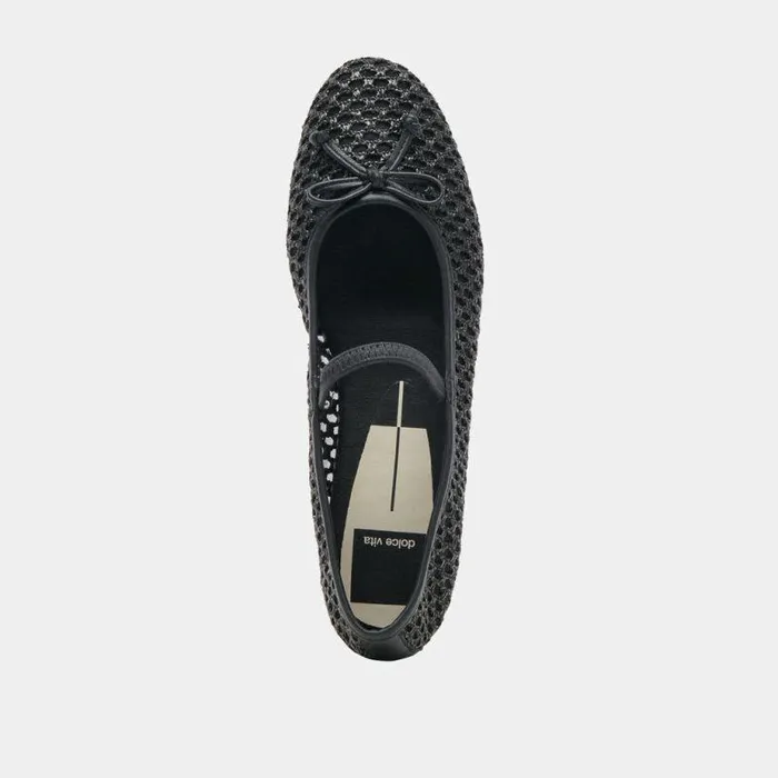 Flats and Loafers Shop Dolce Vita Carin Raffia Ballet Flats Onyx Raffia Onyx Raffia