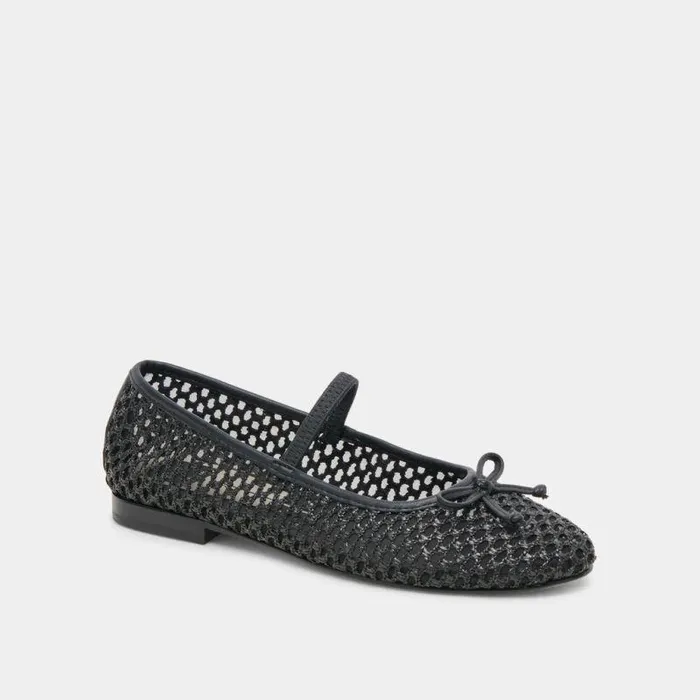 Flats and Loafers Shop Dolce Vita Carin Raffia Ballet Flats Onyx Raffia Onyx Raffia
