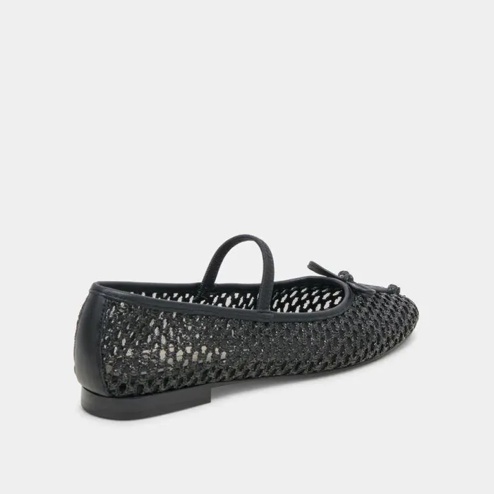 Flats and Loafers Shop Dolce Vita Carin Raffia Ballet Flats Onyx Raffia Onyx Raffia