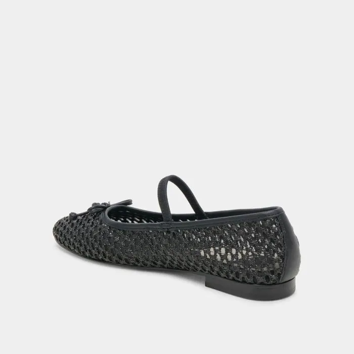 Flats and Loafers Shop Dolce Vita Carin Raffia Ballet Flats Onyx Raffia Onyx Raffia