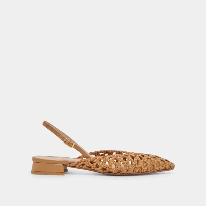 Flats and Loafers Shop Dolce Vita Cyndi Flats Natural Woven Natural Woven