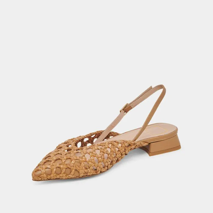 Flats and Loafers Shop Dolce Vita Cyndi Flats Natural Woven Natural Woven