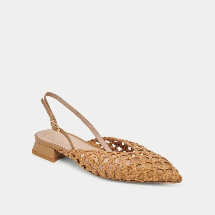 Flats and Loafers Shop Dolce Vita Cyndi Flats Natural Woven Natural Woven