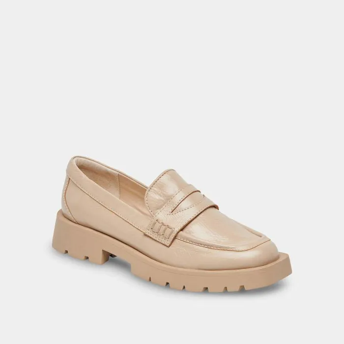 Flats and Loafers Shop Dolce Vita Elias Flats Sesame Crinkle Patent Sesame Crinkle Patent