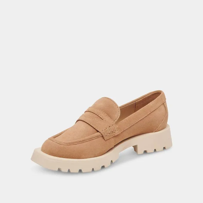Flats and Loafers Shop Dolce Vita Elias Flats Toffee Suede Toffee Suede