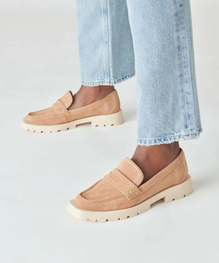 Flats and Loafers Shop Dolce Vita Elias Flats Toffee Suede Toffee Suede