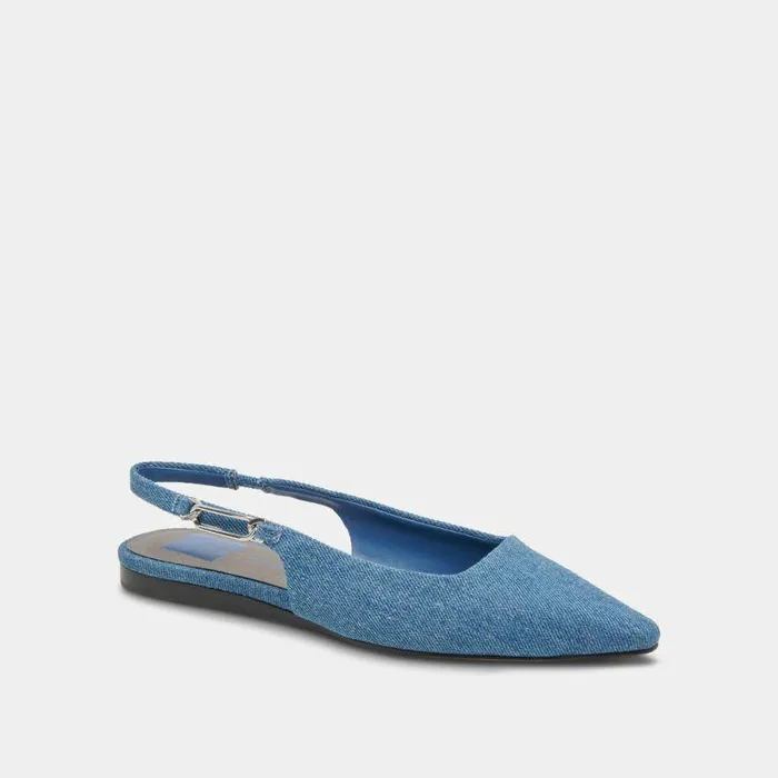 Flats and Loafers Shop Dolce Vita Elley Flats Blue Denim Women039s Designer Blue Denim Flats Blue Denim