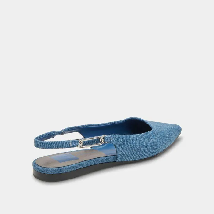 Flats and Loafers Shop Dolce Vita Elley Flats Blue Denim Women039s Designer Blue Denim Flats Blue Denim