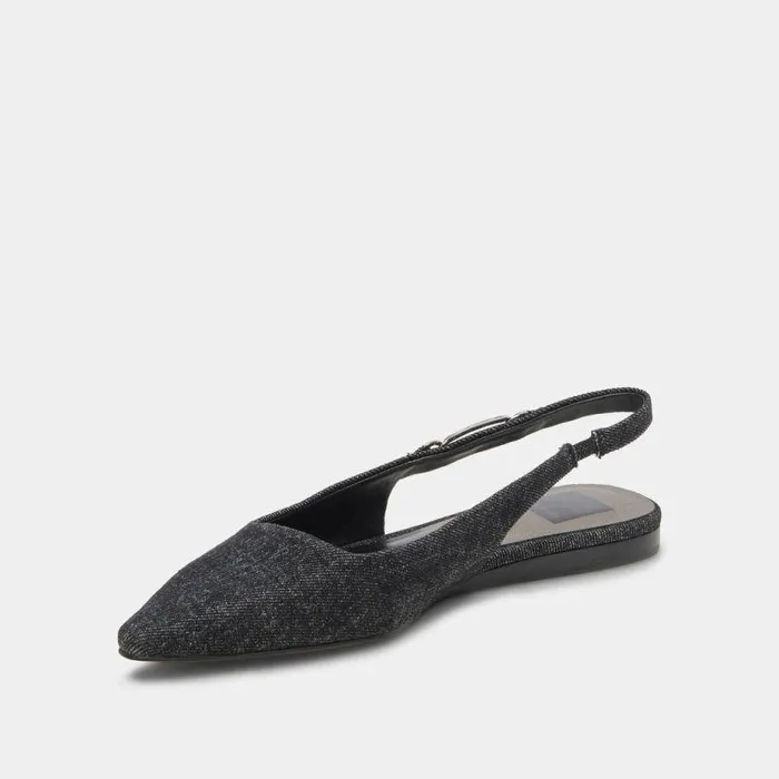 Flats and Loafers Shop Dolce Vita Elley Flats Blue Denim Women039s Designer Carbon Denim Flats Carbon Denim