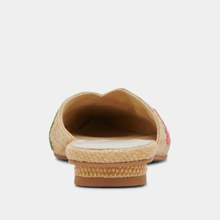Flats and Loafers Shop Dolce Vita Elm Flats Floral Multi Raffia Floral Multi Raffia