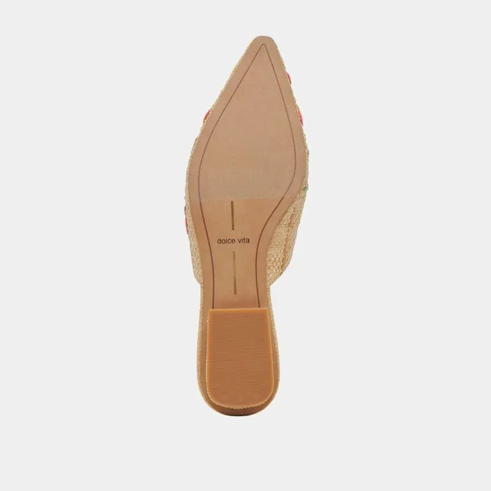 Flats and Loafers Shop Dolce Vita Elm Flats Floral Multi Raffia Floral Multi Raffia