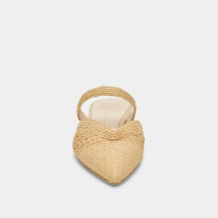 Flats and Loafers Shop Dolce Vita Kaline Flats Lt Natural Raffia Lt Natural Raffia