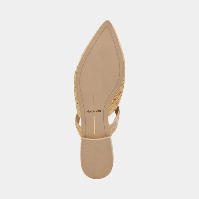 Flats and Loafers Shop Dolce Vita Kaline Flats Lt Natural Raffia Lt Natural Raffia