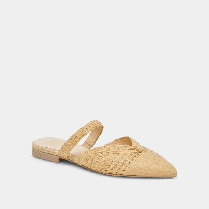 Flats and Loafers Shop Dolce Vita Kaline Flats Lt Natural Raffia Lt Natural Raffia
