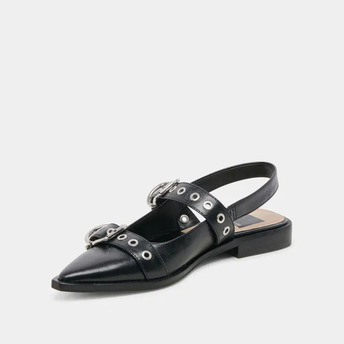 Flats and Loafers Shop Dolce Vita Labell Flats Midnight Crinkle Patent Midnight Crinkle Patent