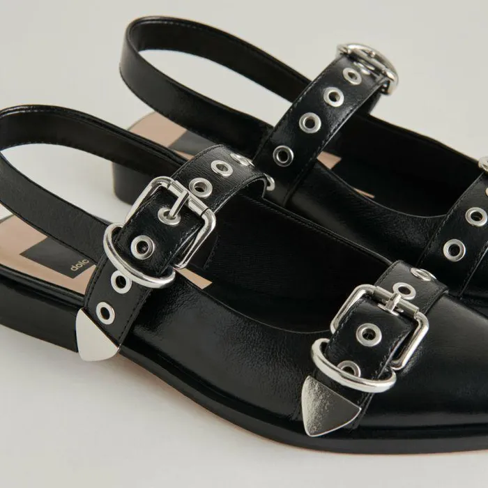 Flats and Loafers Shop Dolce Vita Labell Flats Midnight Crinkle Patent Midnight Crinkle Patent