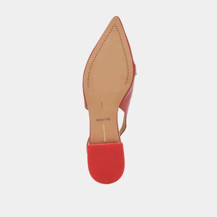 Flats and Loafers Shop Dolce Vita Pamla Flats Red Crinkle Patent Red Crinkle Patent