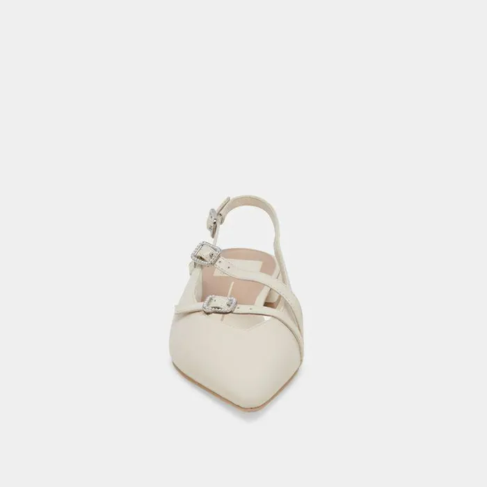 Flats and Loafers Shop Dolce Vita Pamla Pearl Flats Ivory Crinkle Patent Ivory Crinkle Patent