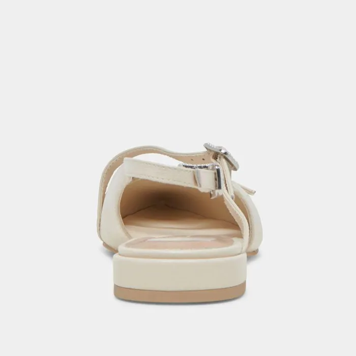 Flats and Loafers Shop Dolce Vita Pamla Pearl Flats Ivory Crinkle Patent Ivory Crinkle Patent