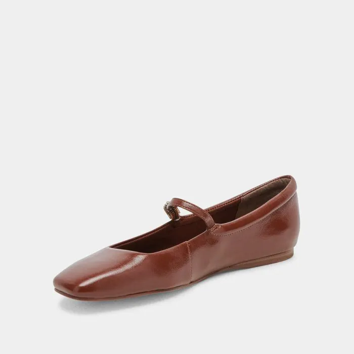 Flats and Loafers Shop Dolce Vita Reyes Ballet Flats Browm Crinkle Patent Brown Crinkle Ballet Flats Brown Crinkle Patent