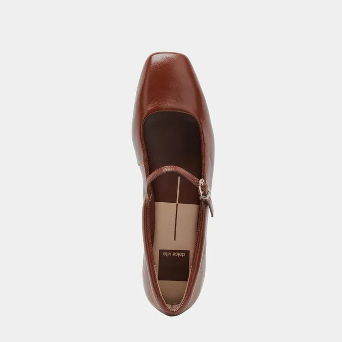 Flats and Loafers Shop Dolce Vita Reyes Ballet Flats Browm Crinkle Patent Brown Crinkle Ballet Flats Brown Crinkle Patent