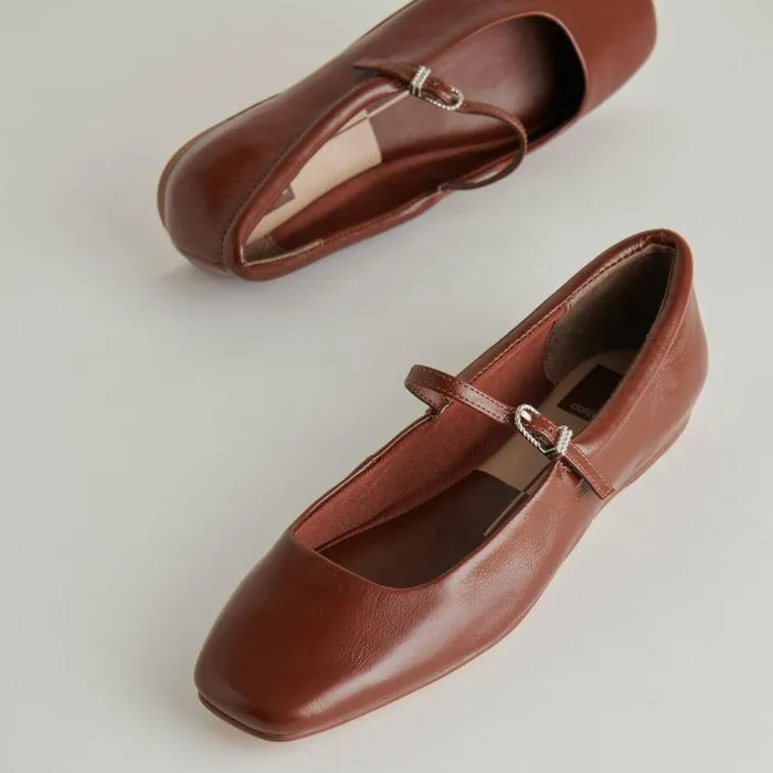 Flats and Loafers Shop Dolce Vita Reyes Ballet Flats Browm Crinkle Patent Brown Crinkle Ballet Flats Brown Crinkle Patent