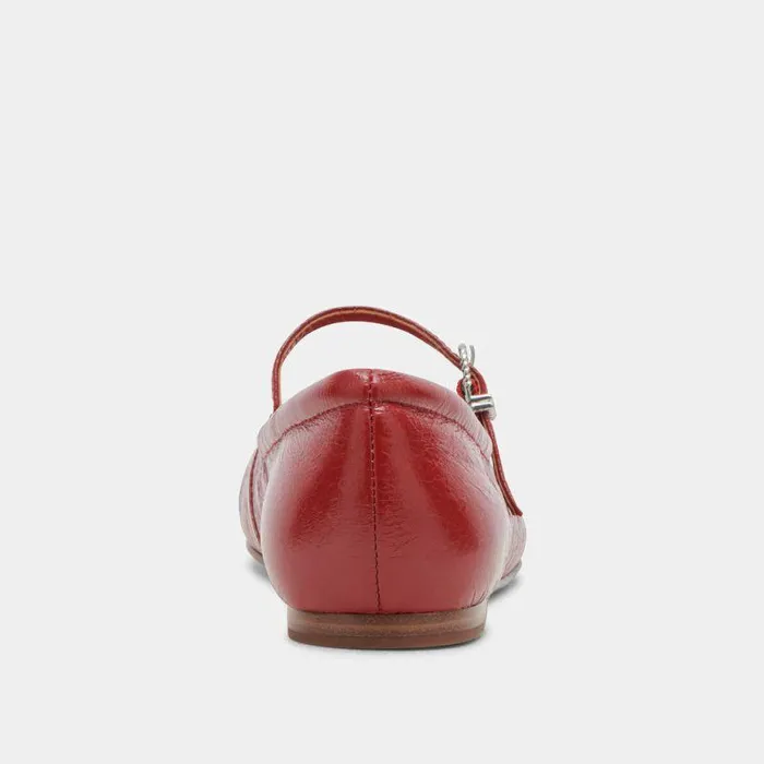Flats and Loafers Shop Dolce Vita Reyes Wide Ballet Flats Red Crinkle Patent Red Crinkle Patent