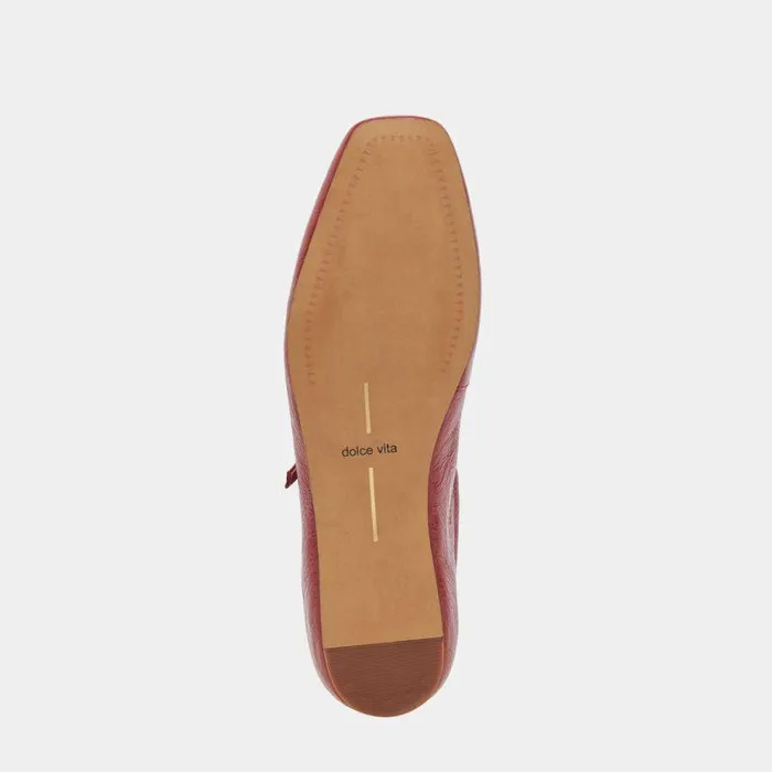 Flats and Loafers Shop Dolce Vita Reyes Wide Ballet Flats Red Crinkle Patent Red Crinkle Patent