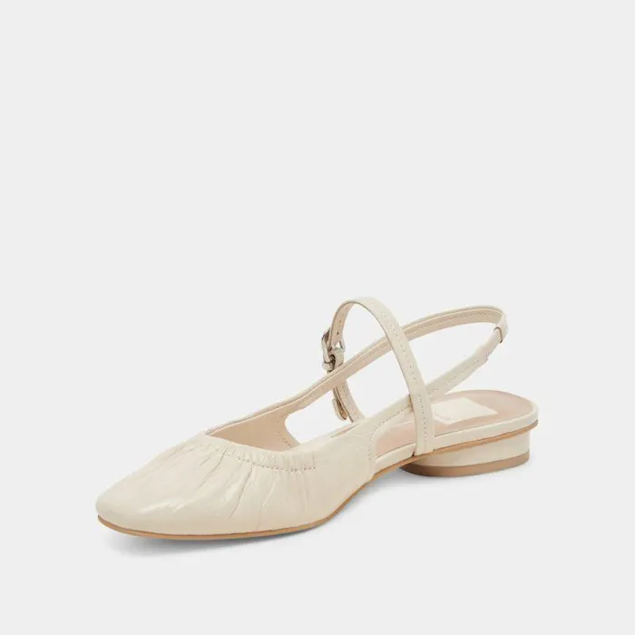 Flats and Loafers Shop Dolce Vita Rianne Flats Ivory Crinkle Patent Ivory Crinkle Patent