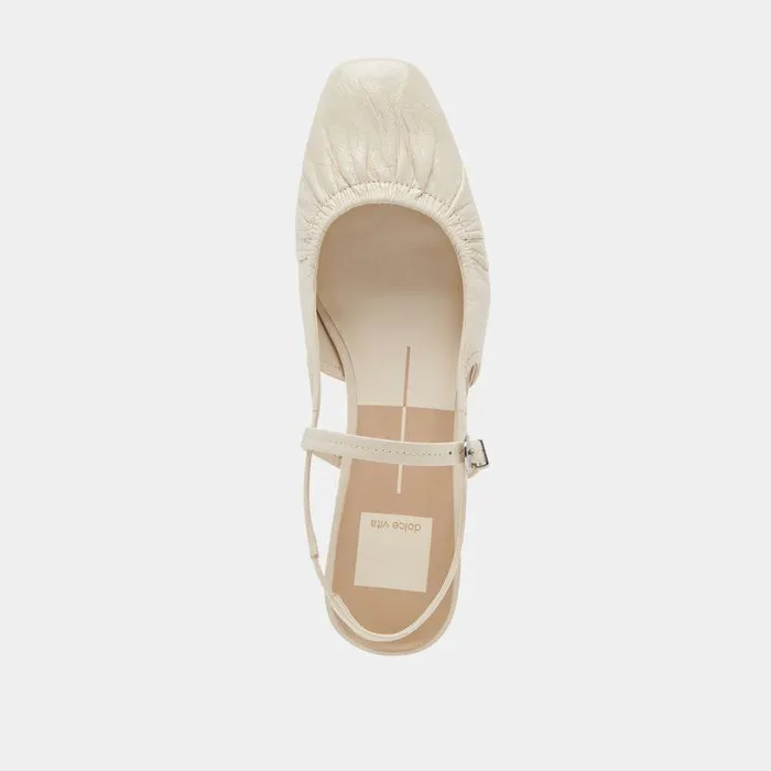 Flats and Loafers Shop Dolce Vita Rianne Flats Ivory Crinkle Patent Ivory Crinkle Patent